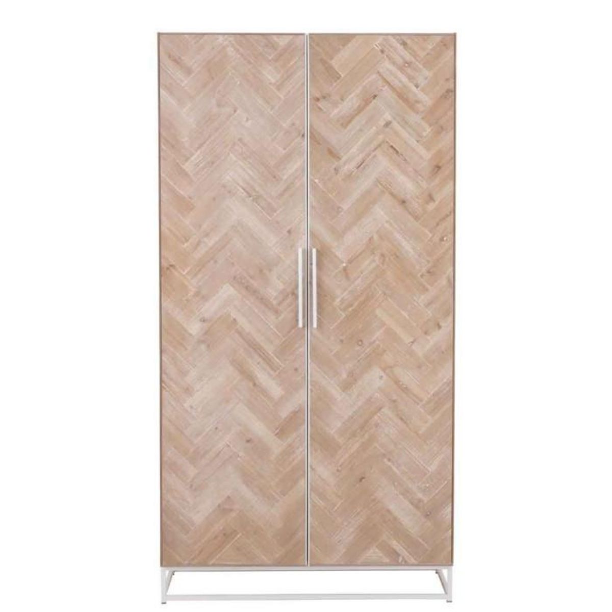 Paris Prix Armoire 2 Portes  Miraza  185cm Naturel & Blanc