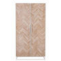 Voir la diapositive 2 : Paris Prix Armoire 2 Portes  Miraza  185cm Naturel & Blanc