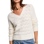 MORGAN Pull Ivoire Femme Morgan Duveuteuse. Coloris disponibles : Beige