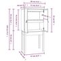 Voir la diapositive 6 : VIDAXL Buffet haut Marron miel 60x40x120 cm Bois massif de pin