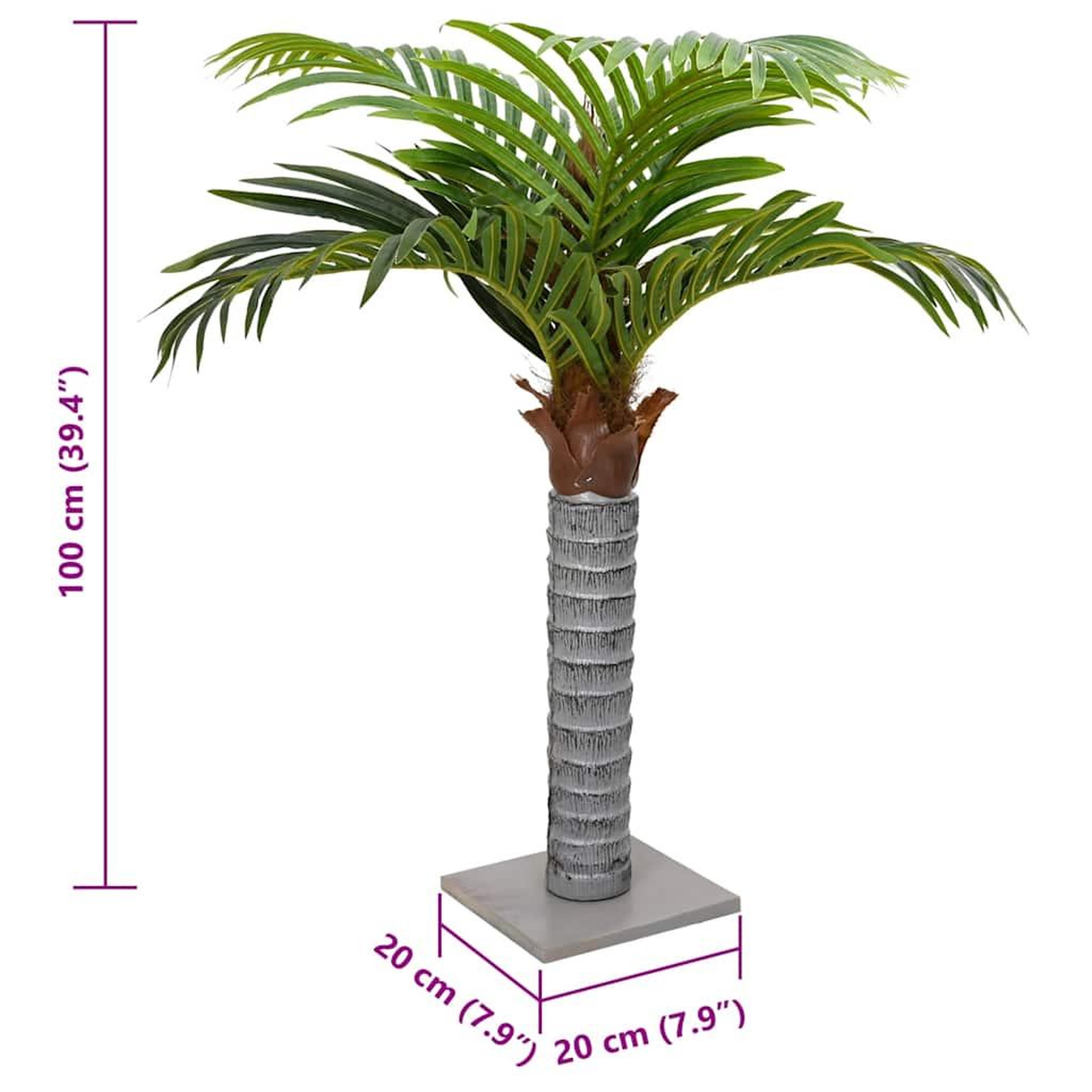 Voir la diapositive 5 : VIDAXL Palmier artificiel 6 feuilles 100 cm vert