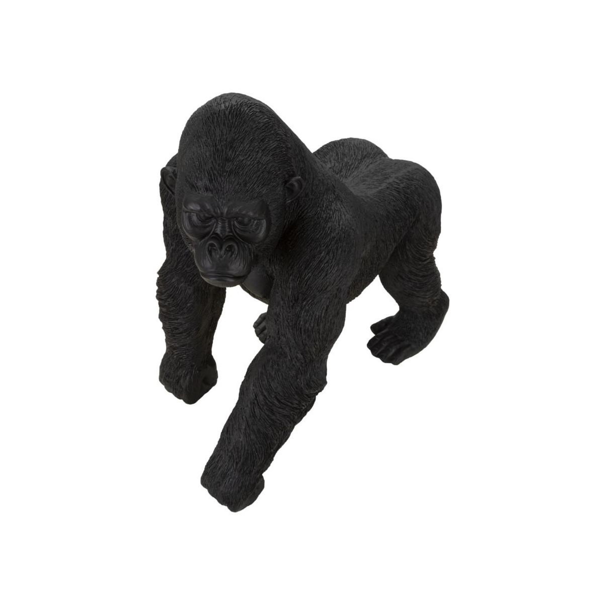 Voir la diapositive 4 : Paris Prix Statuette déco en résine  gorille debout  37cm noir