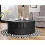 Voir la diapositive 6 : BEST MOBILIER Sally - table basse ronde - noir - 75 cm