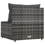 Voir la diapositive 4 : VIDAXL Canape central de jardin avec coussins gris resine tressee
