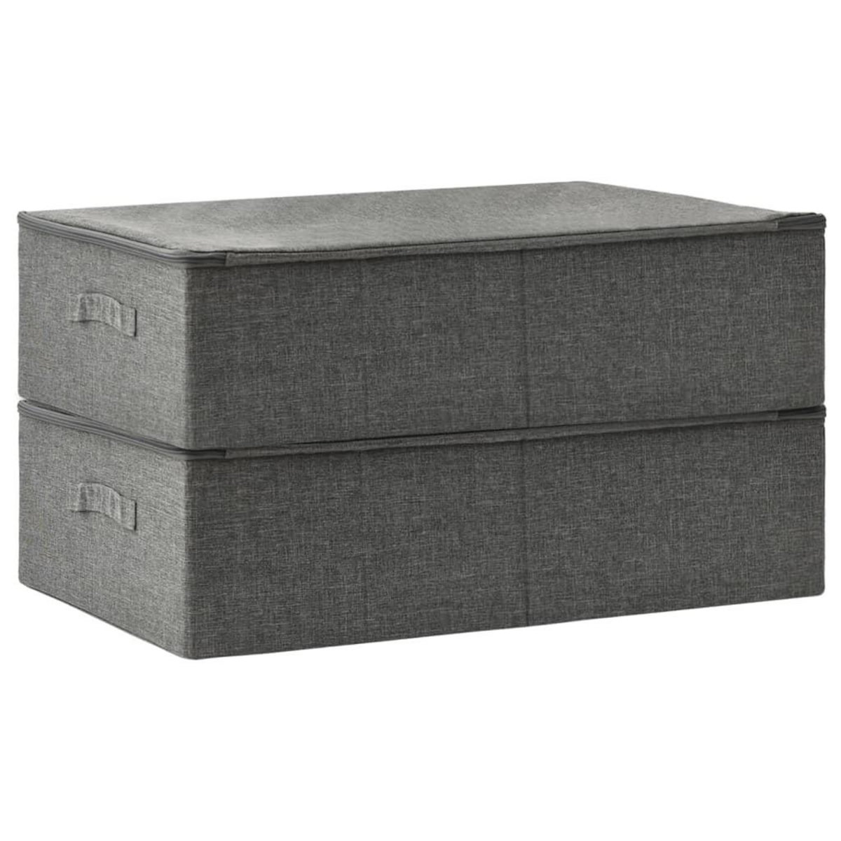 VIDAXL Boîtes de rangement 2 pcs Tissu 70x40x18 cm Anthracite