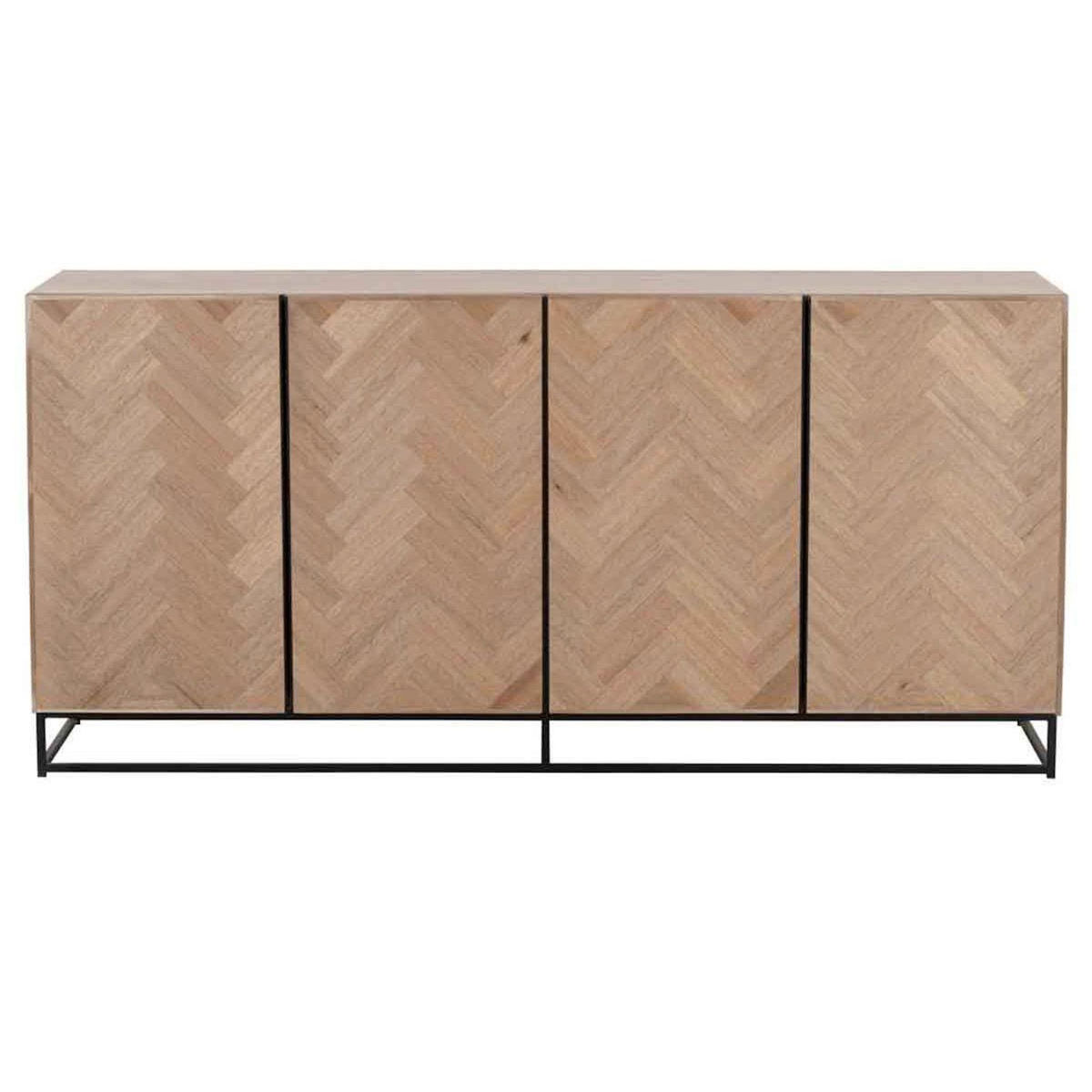 Paris Prix Buffet 4 Portes  Miraza  180cm Naturel & Noir
