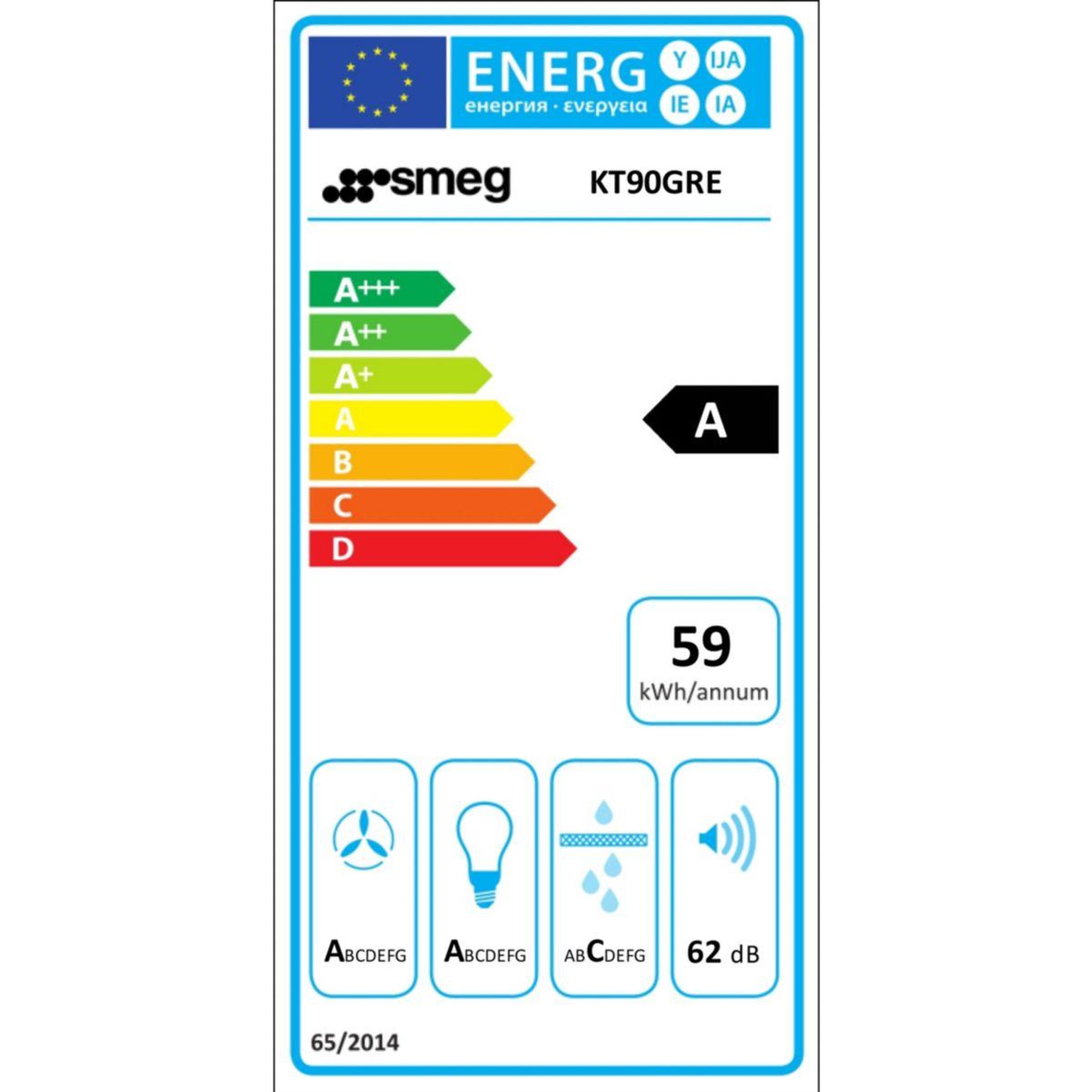 Voir la diapositive 4 : SMEG Hotte décorative murale KT90GRE