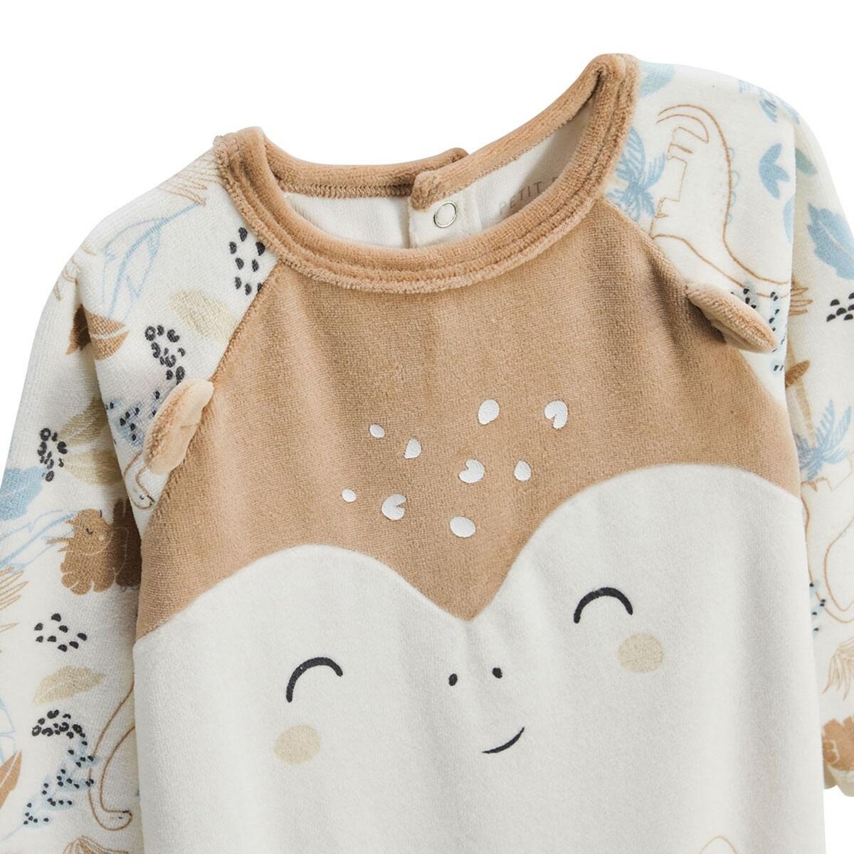 Petit Béguin Pyjama bébé en velours Nino