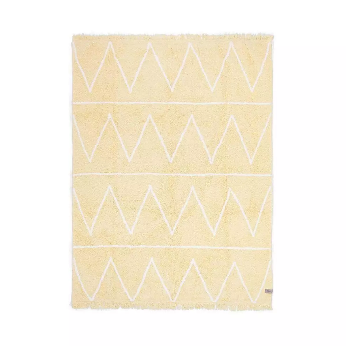 Lorena Canals Tapis coton motif Z - jaune - 120 x 160
