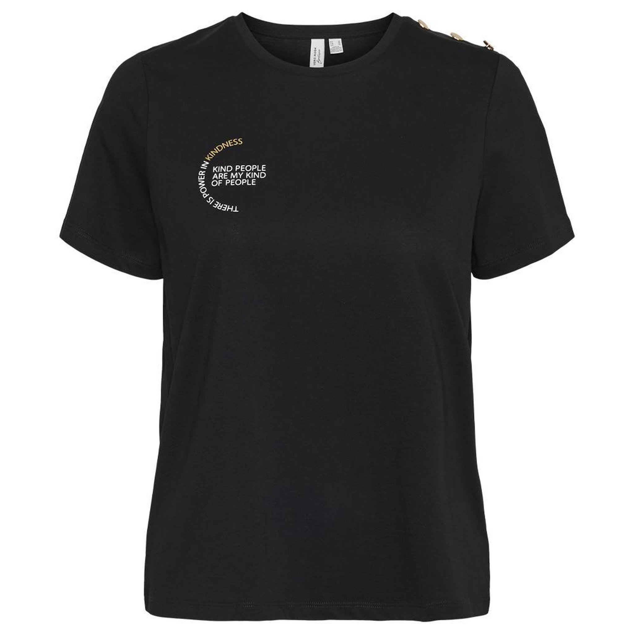 Vero Moda T-shirt Noir Femme Vero Moda Vita. Coloris disponibles : Noir
