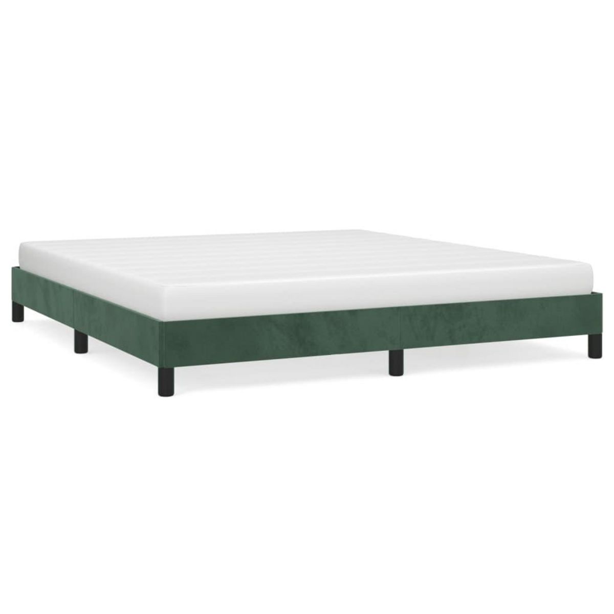 VIDAXL Cadre de lit sans matelas vert fonce 160x200 cm velours