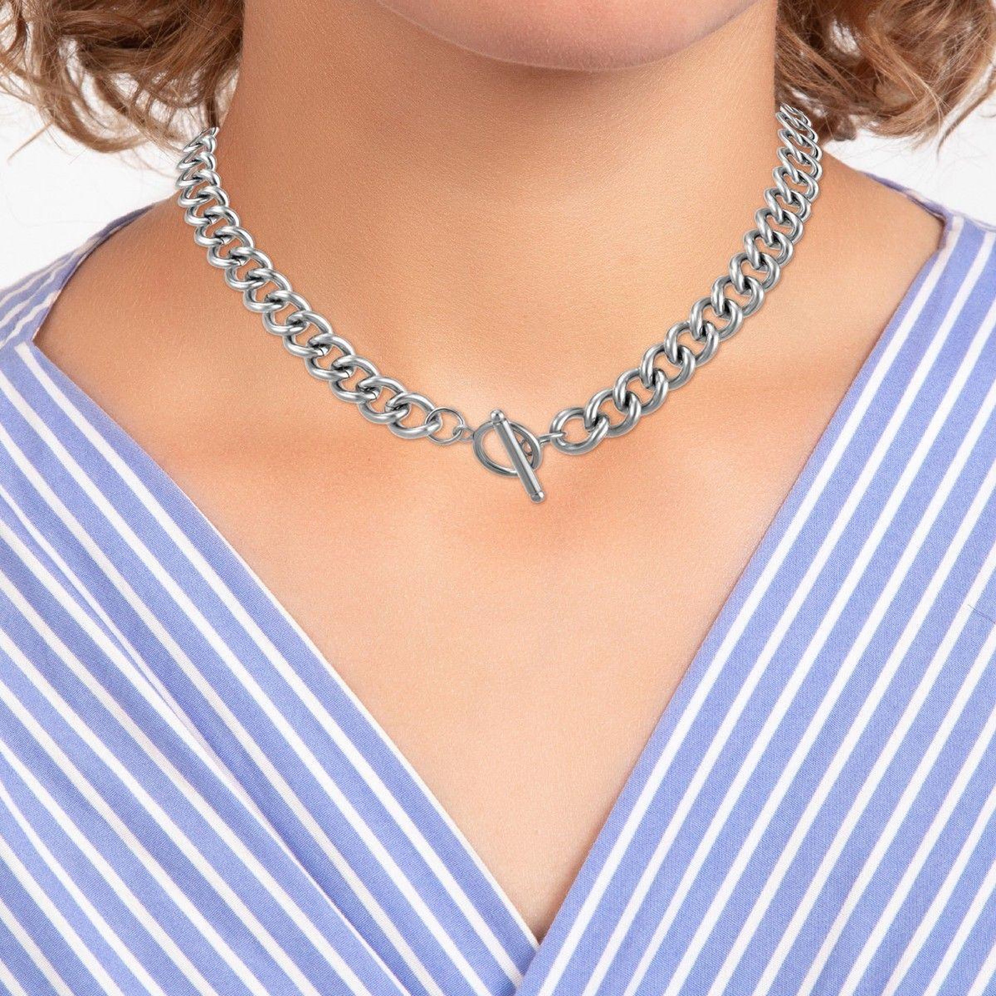 Voir la diapositive 2 : SC CRYSTAL Collier par SC Crystal en acier inoxydable