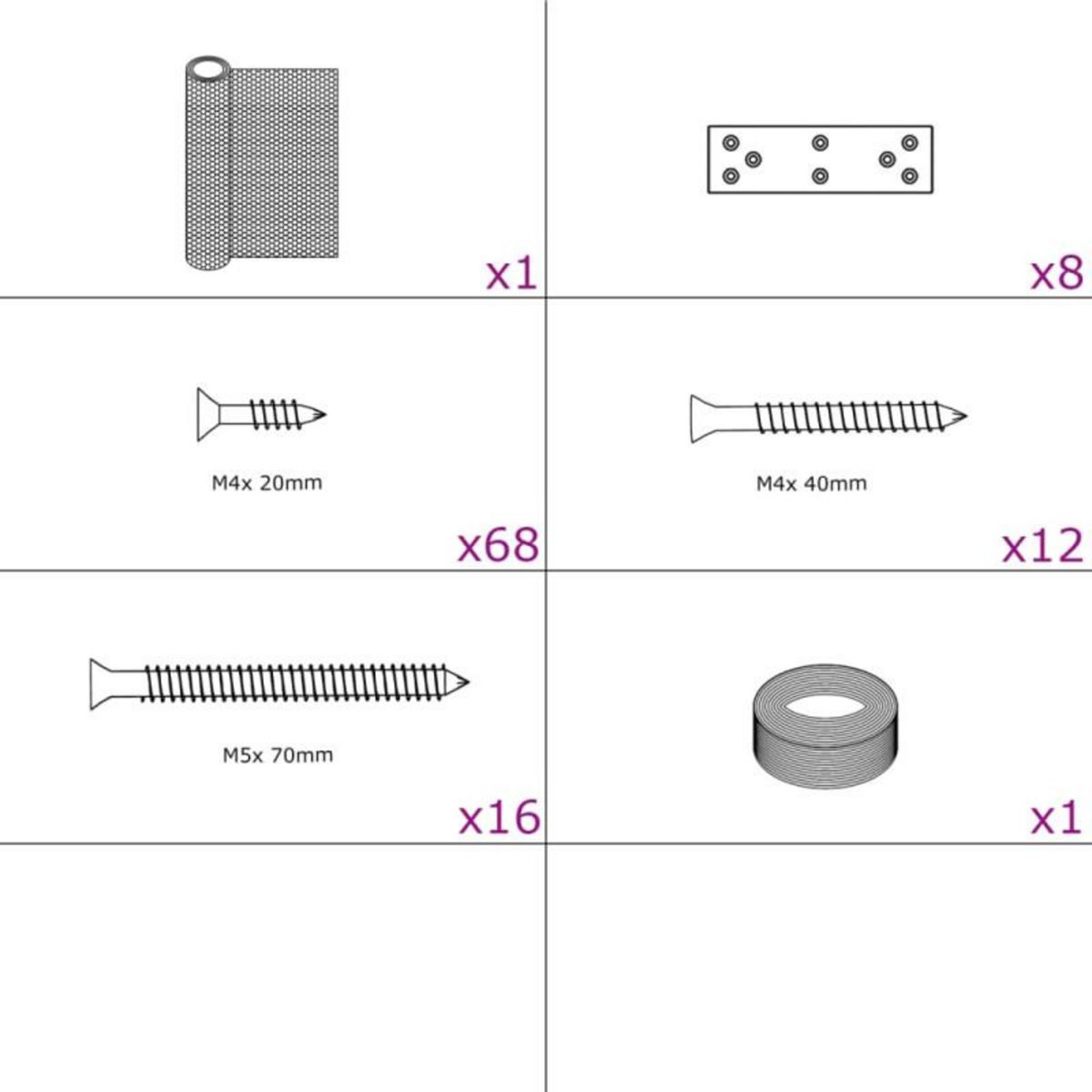 VIDAXL Extension de poulailler 268x100x190 cm métal