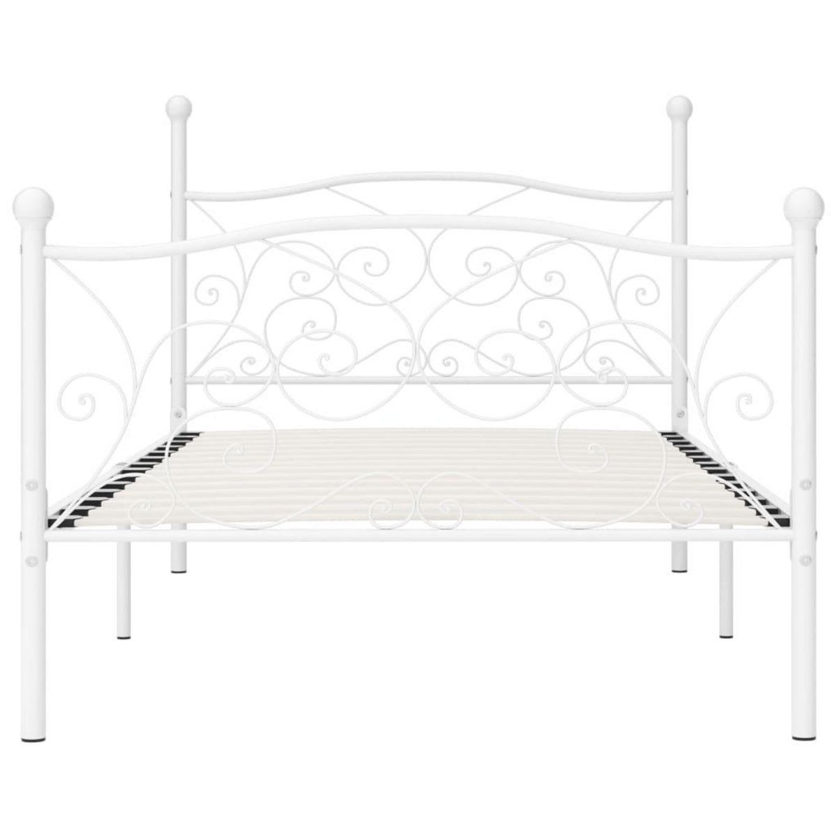 VIDAXL Cadre de lit sans matelas avec sommier a lattes metal 90x200 cm
