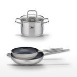 ELO Lot 2 Poêles 28/32cm et Faitout 14cm Elo Profi Therm Platinum