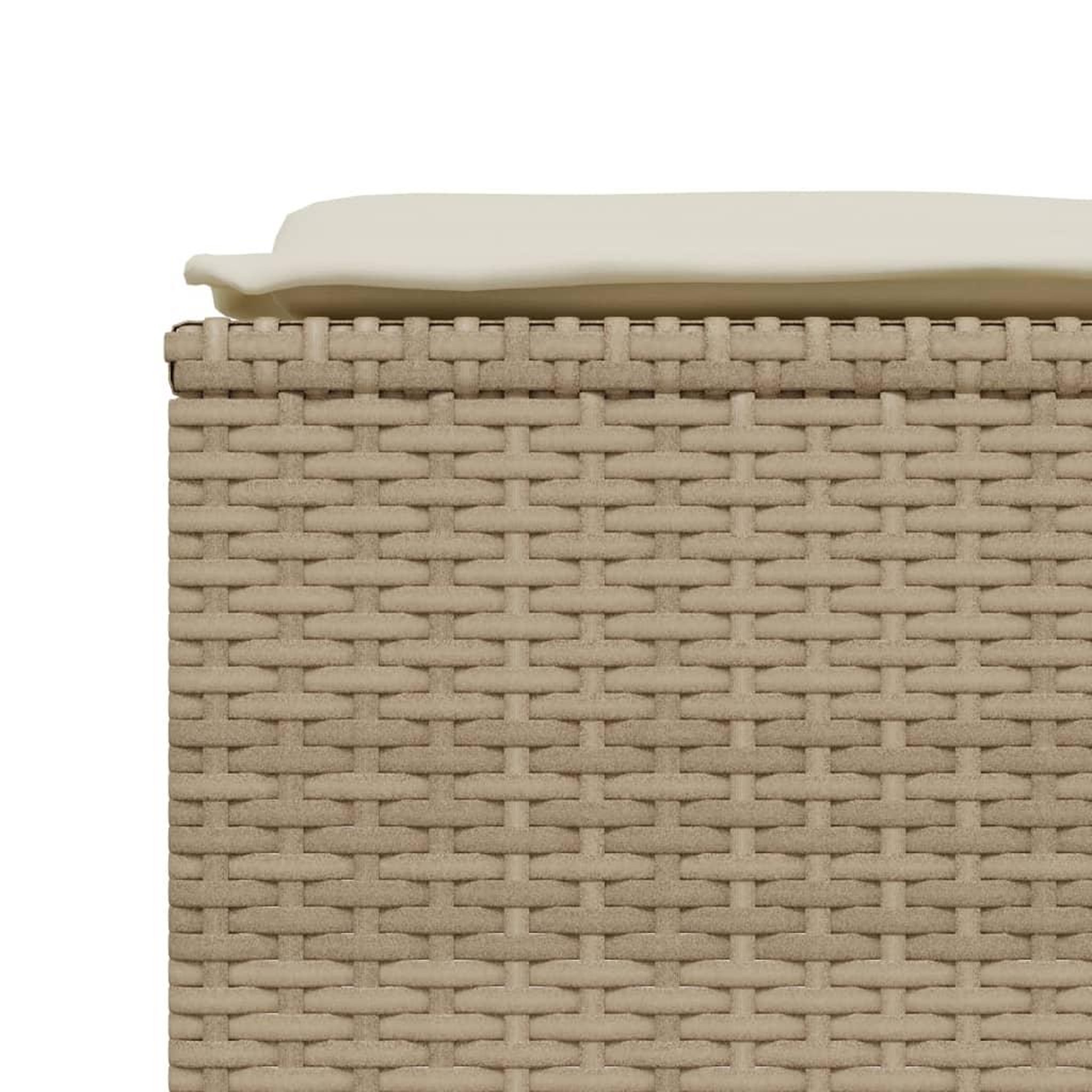Voir la diapositive 5 : VIDAXL Salon de jardin avec coussins 5 pcs beige resine tressee