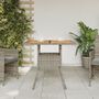 Voir la diapositive 3 : VIDAXL Table de jardin et dessus en bois d'acacia gris resine tressee