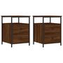 Voir la diapositive 2 : VIDAXL Tables de chevet 2 pcs chene marron 44x45x60 cm bois ingenierie