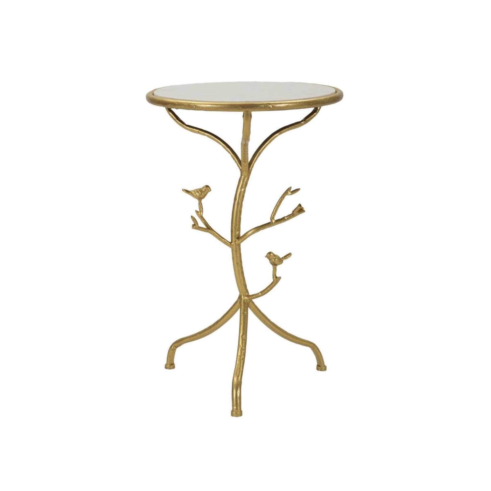 Paris Prix Table d'appoint en marbre  birds  60cm or