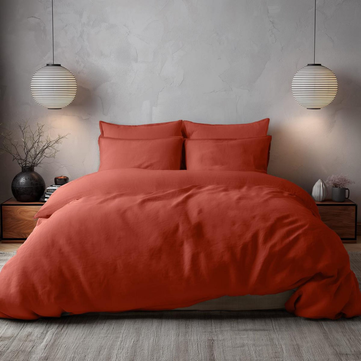 Sensei Maison Lot de 2 taies d'oreiller en percale lavée HOME WASHED