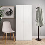 Voir la diapositive 1 : VIDAXL Armoire a chaussures Blanc 80 x 35,5 x 180 cm Bois d'ingenierie