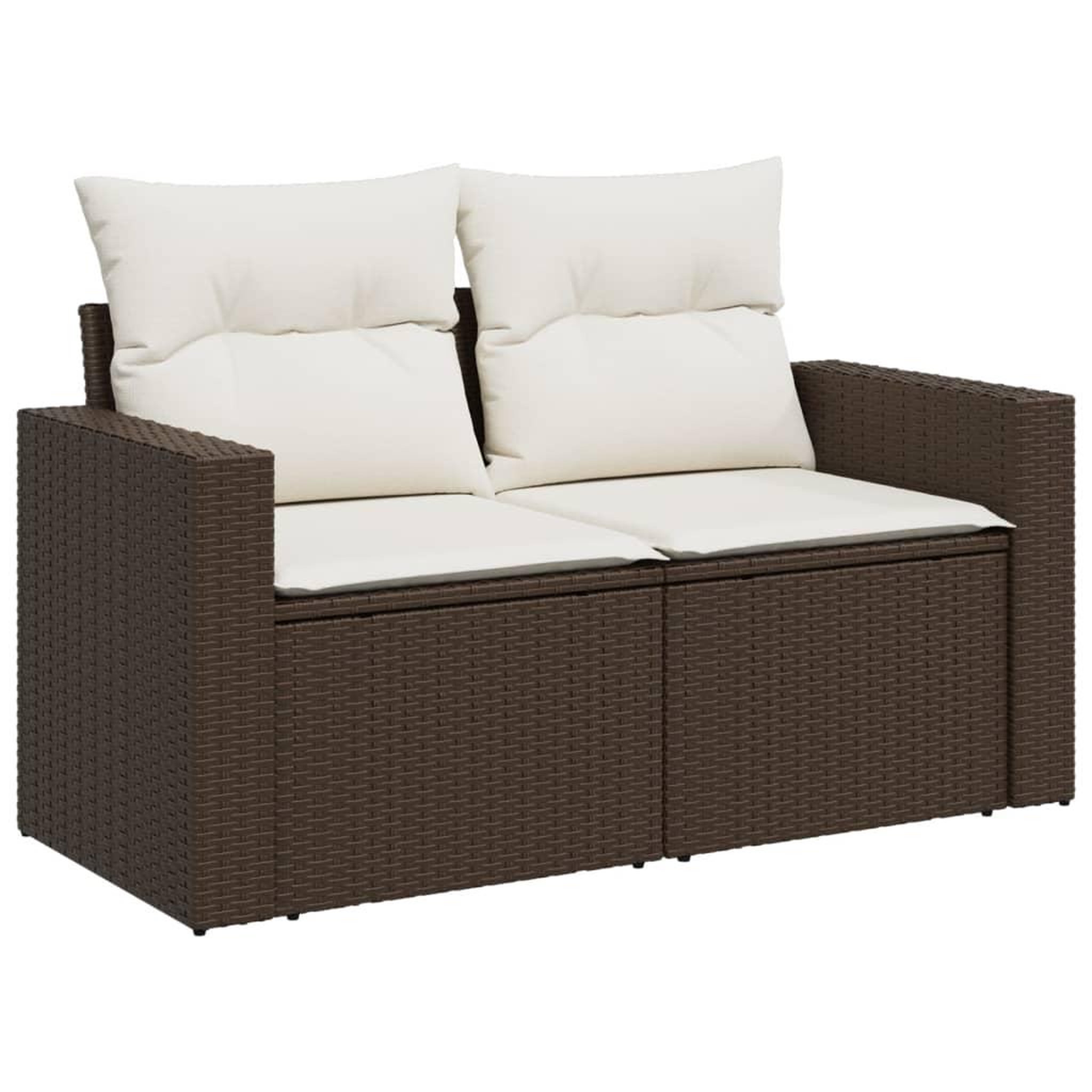 Voir la diapositive 5 : VIDAXL Salon de jardin avec coussins 9 pcs marron resine tressee