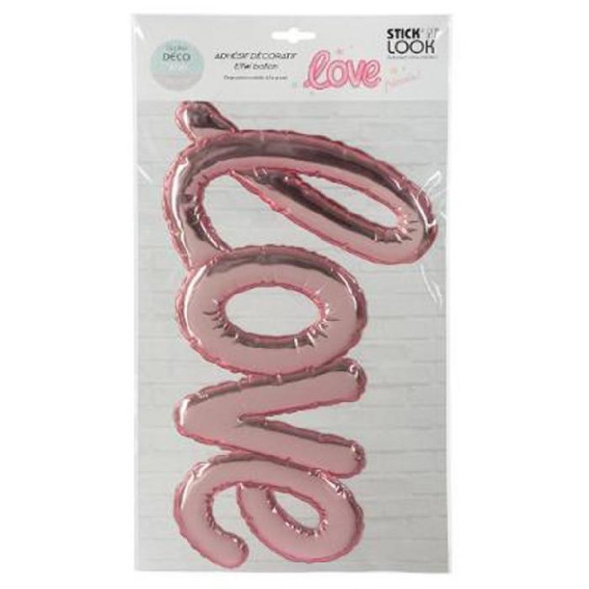 Stick'n Look Sticker Ballon  Love  24x47cm Rose