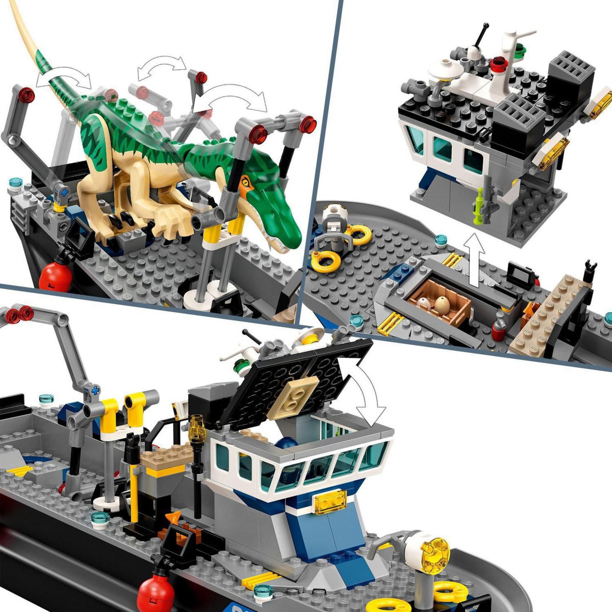 LEGO Jurassic World 76942 L'Évasion en bateau du Baryonyx