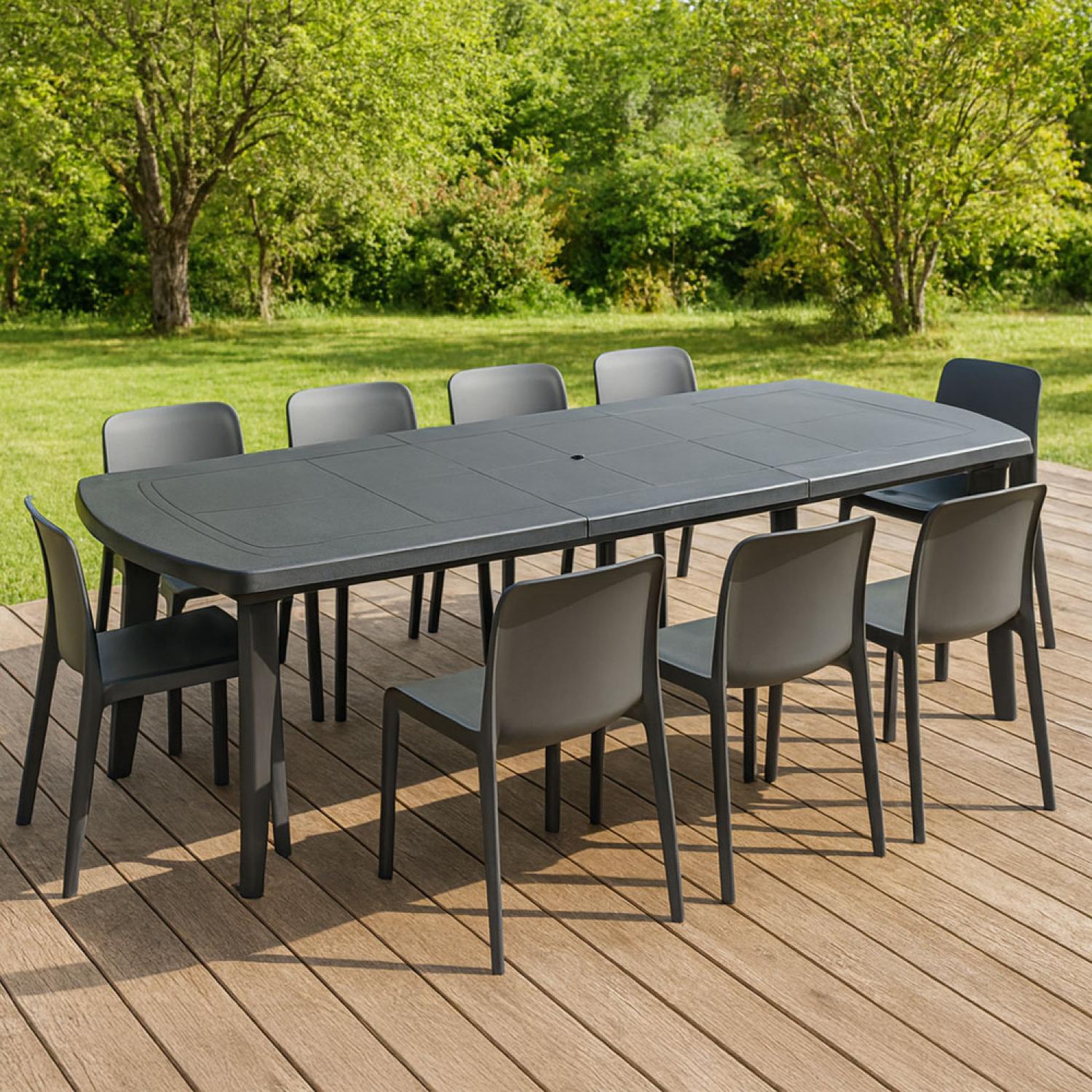 Voir la diapositive 3 : CONCEPT USINE Table extensible gris anthracite atlantic