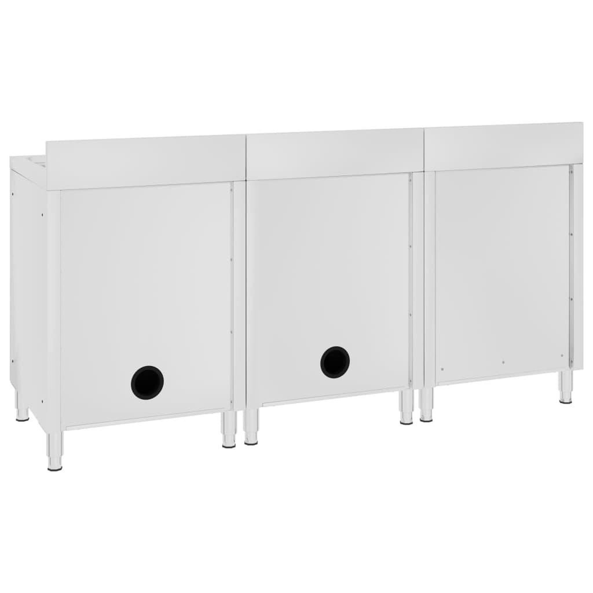 Voir la diapositive 5 : VIDAXL Evier de cuisine commercial 180x60x96 cm Acier inoxydable