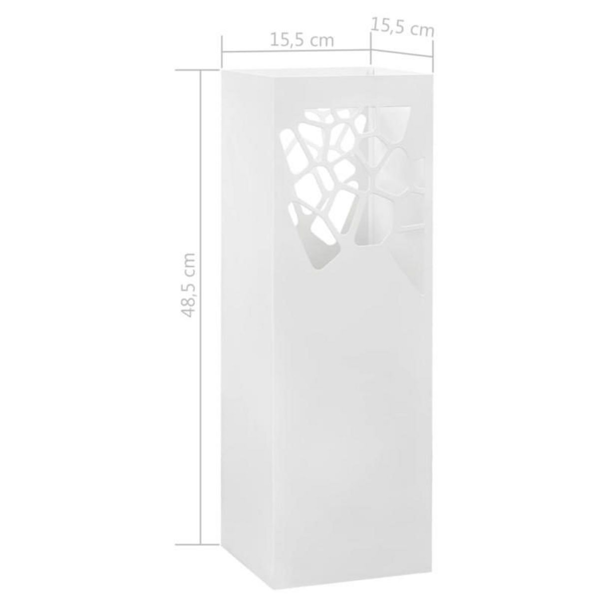 VIDAXL Porte parapluie Pierres Acier Blanc