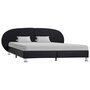 VIDAXL Cadre de lit Noir Similicuir 140 x 200 cm