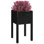Voir la diapositive 3 : VIDAXL Jardinieres d'exterieur 2pcs Noir 40x40x70cm Bois de pin massif
