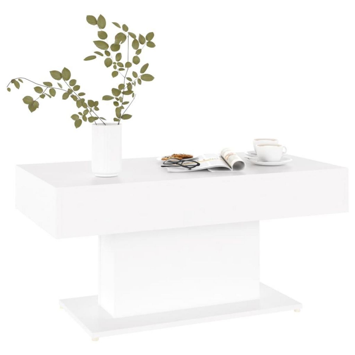 VIDAXL Table basse blanc 96x50x45 cm bois d'ingenierie