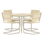 Voir la diapositive 1 : Paris Prix Ensemble Table de Jardin & 4 Chaises  Holmsund  100cm Beige