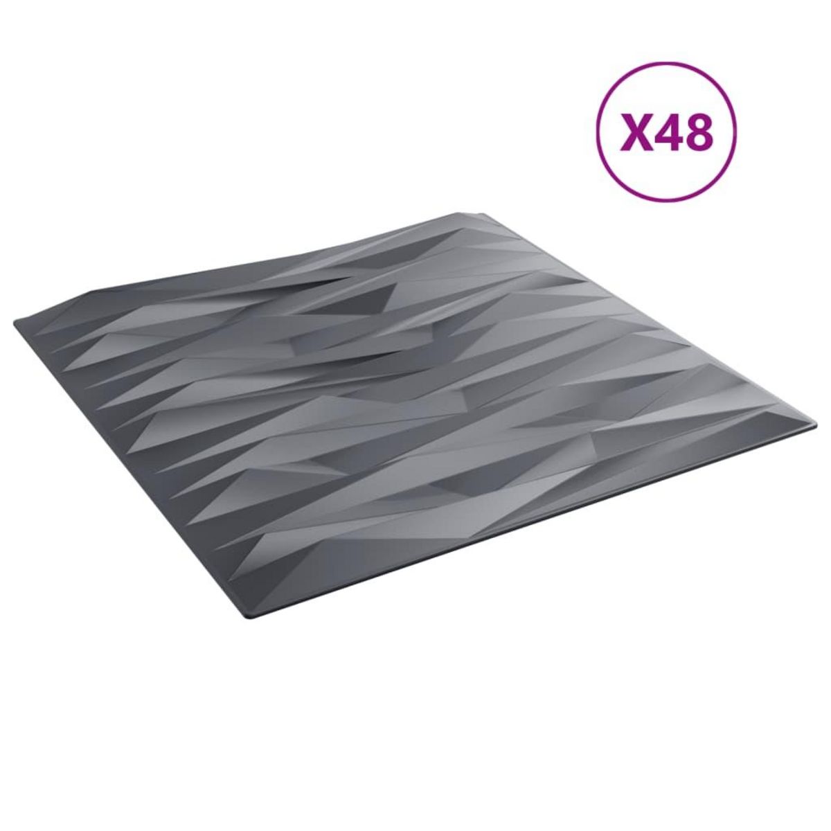 VIDAXL Panneaux muraux 48 pcs gris 50x50 cm XPS 12 m² pierre