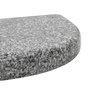 Voir la diapositive 5 : VIDAXL Socle de parasol Granite courbe 10 kg Gris