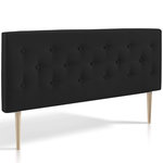 MARCKONFORT Tête de lit Oslo 150x100 cm, capitonnée Tissu Anthracite, Épaisseur de 8 cm