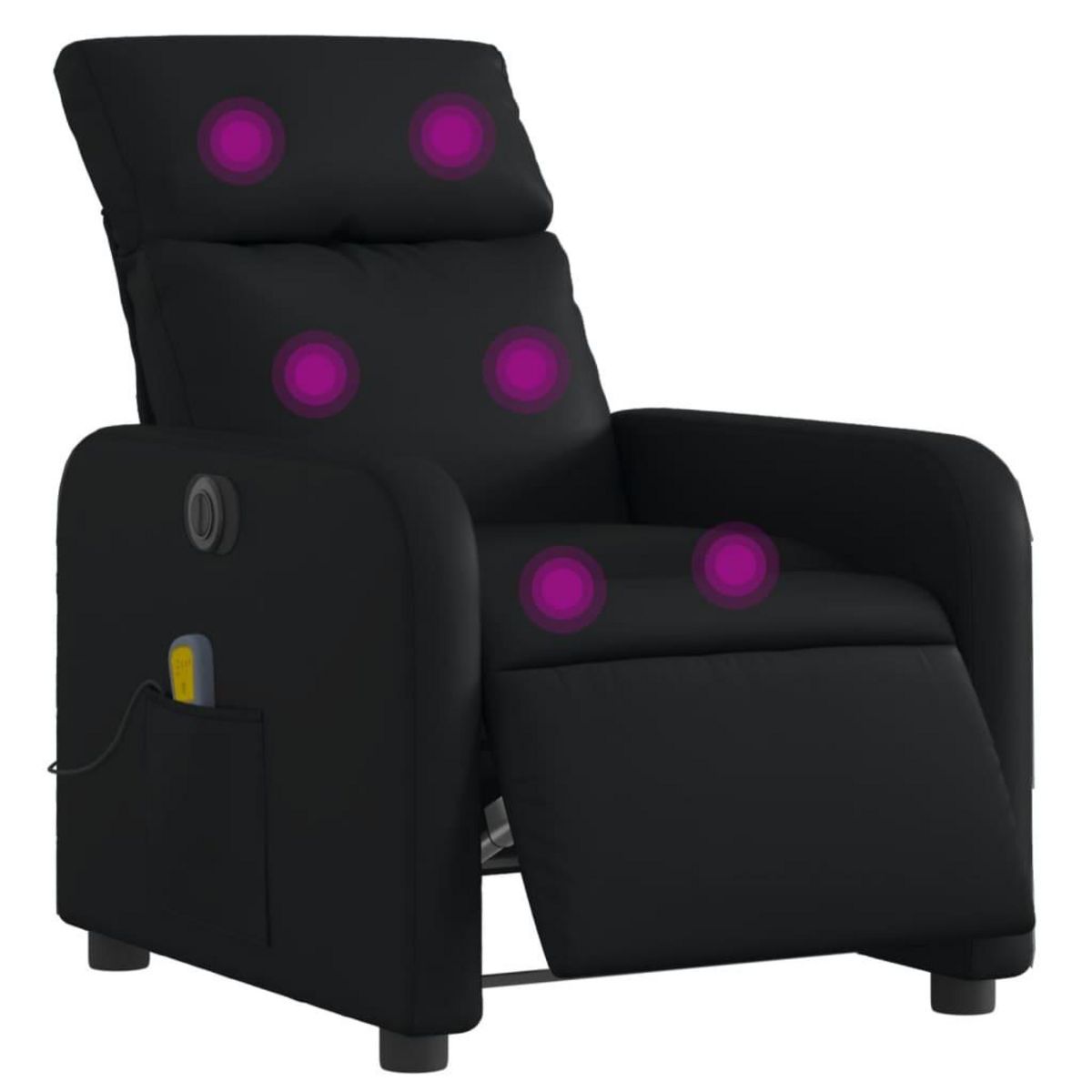 VIDAXL Fauteuil de massage inclinable electrique noir similicuir