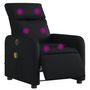 Voir la diapositive 3 : VIDAXL Fauteuil de massage inclinable electrique noir similicuir