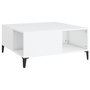 Voir la diapositive 2 : VIDAXL Table basse blanc 80x80x36,5 cm bois d'ingenierie