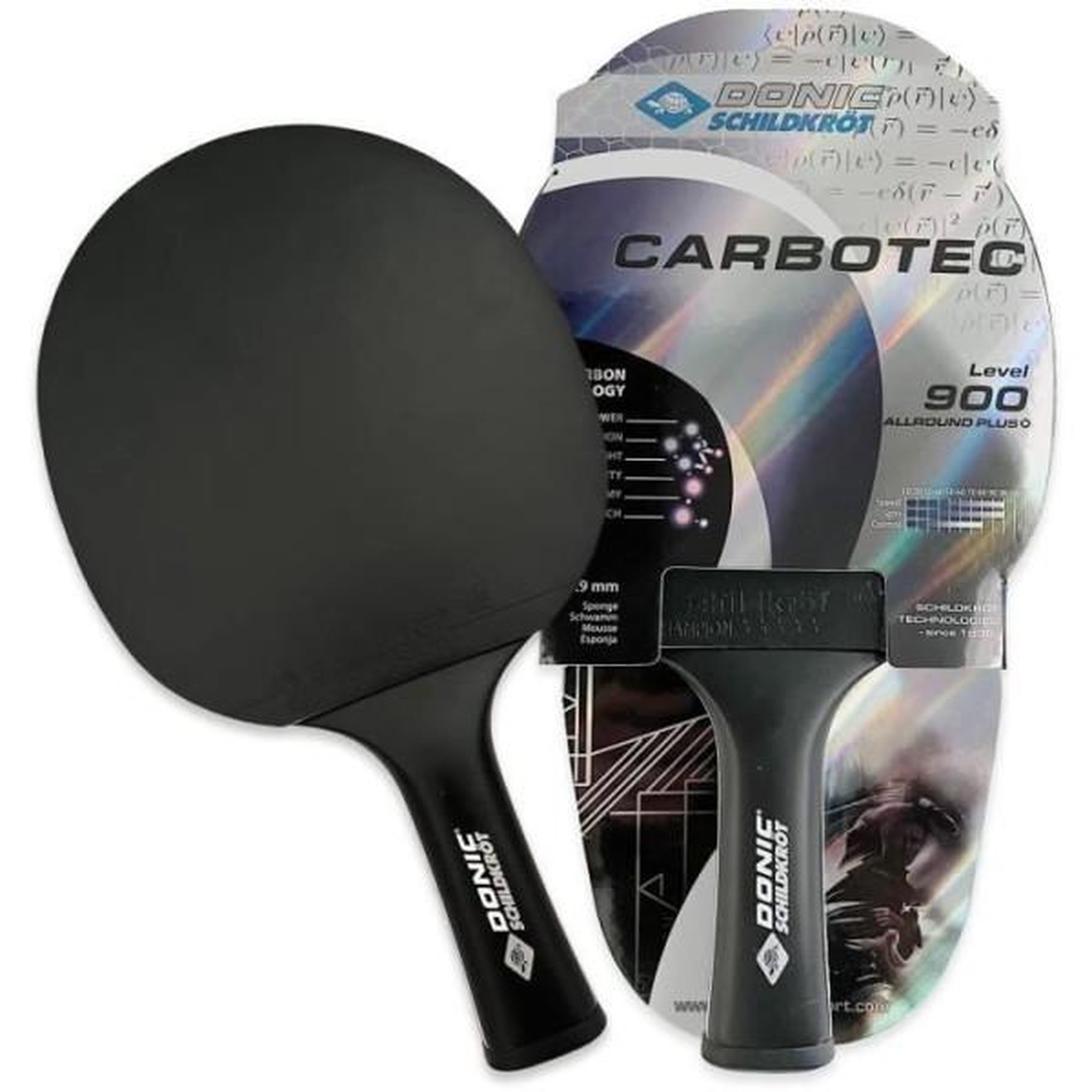 SCHILDKROT Raquette de tennis de table - schildkröt - qualité supérieure - epaisseur 1.9 mm - carbotec 900