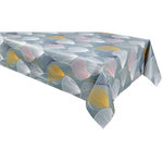 HABITABLE Nappe en toile cirée rectangulaire Cottey - 140 x 200 cm - Bleu