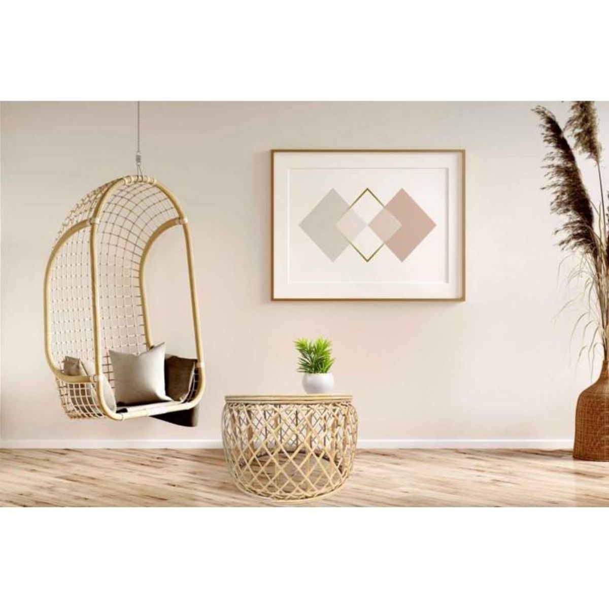 Paris Prix Table d'Appoint en Rotin  Massa  60cm Naturel