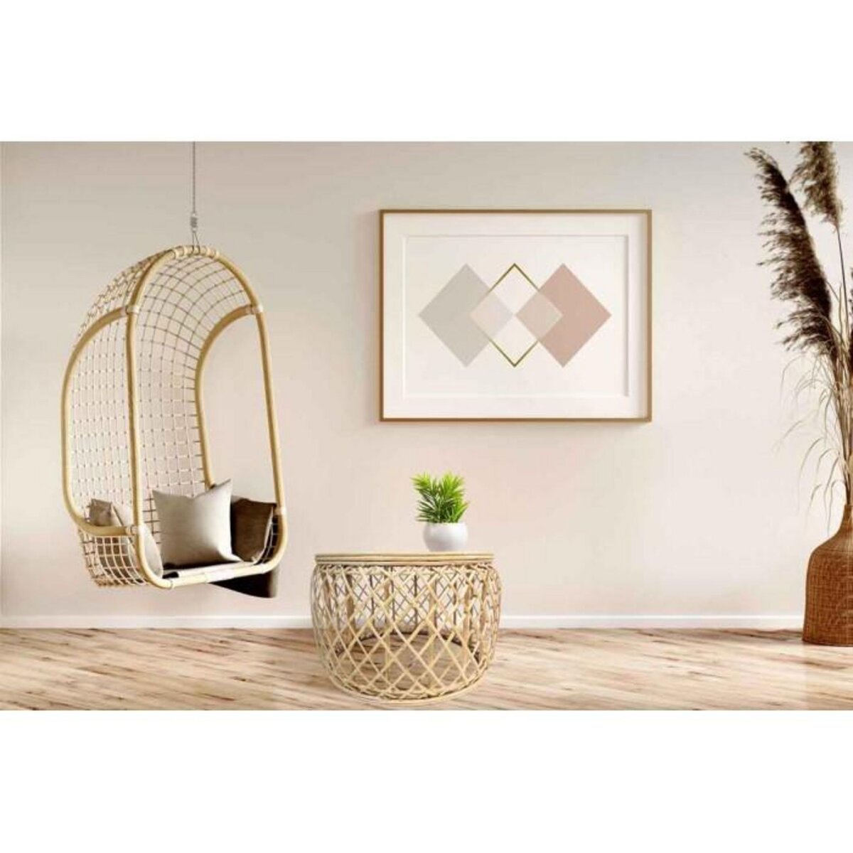 Paris Prix Table d'Appoint en Rotin  Massa  60cm Naturel