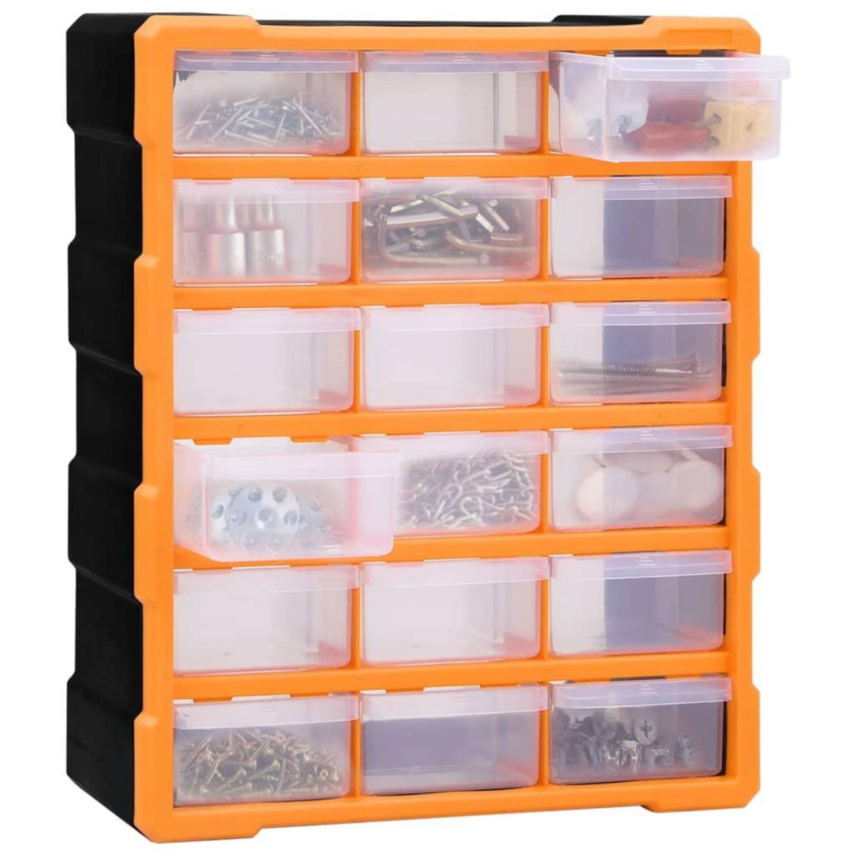 VIDAXL Organisateur multi-tiroirs avec 18 tiroirs centraux 38x16x47 cm