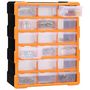 Voir la diapositive 2 : VIDAXL Organisateur multi-tiroirs avec 18 tiroirs centraux 38x16x47 cm