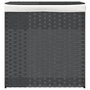 Voir la diapositive 3 : VIDAXL Panier a linge avec 2 sections gris 53x35x57 cm resine tressee
