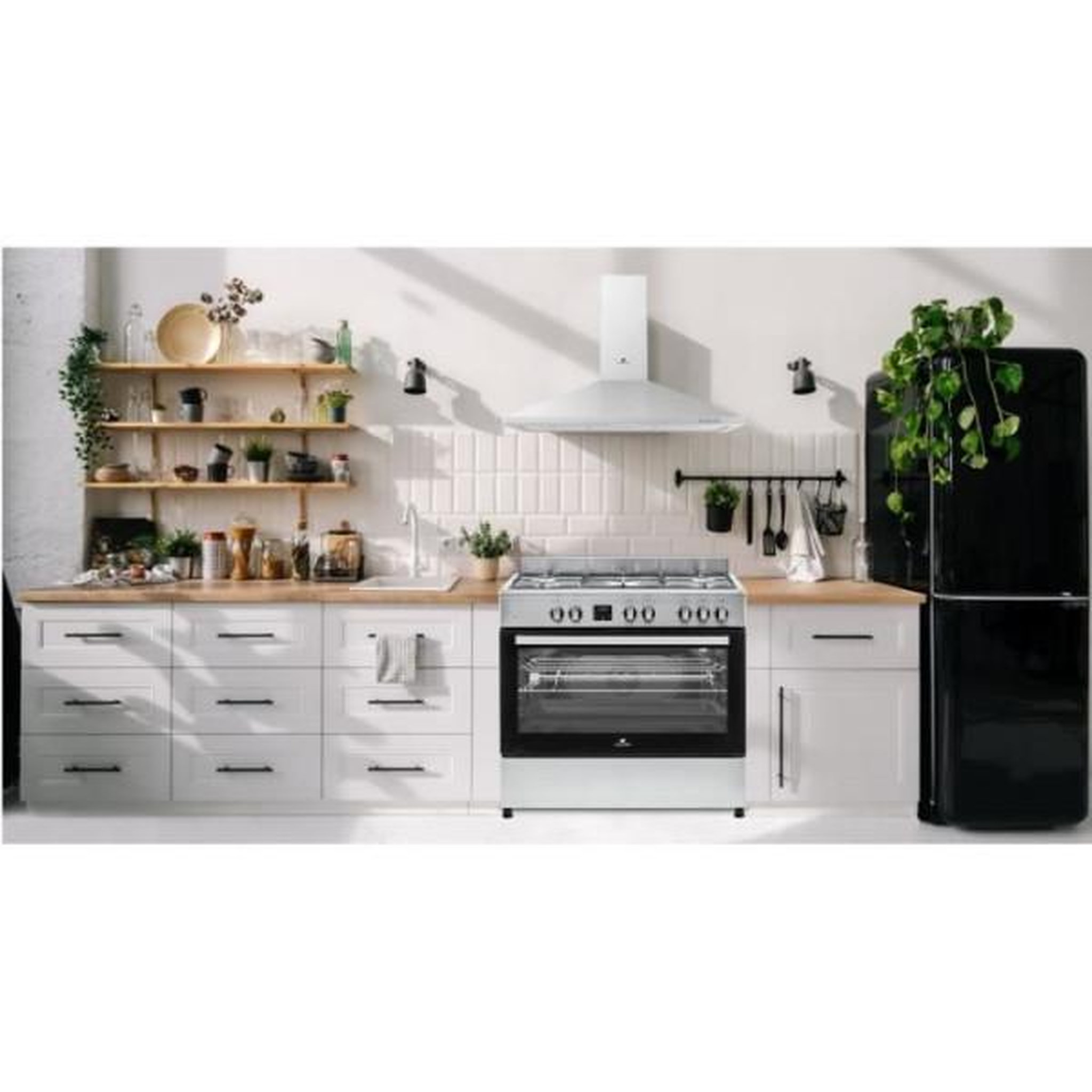Voir la diapositive 5 : CONTINENTAL EDISON Cuisiniere  piano four multifonctions catalyse - CONTINENTAL EDISON - CECP9060IXDD - 95 L - Affichage digital - L90 x H 85 cm - I