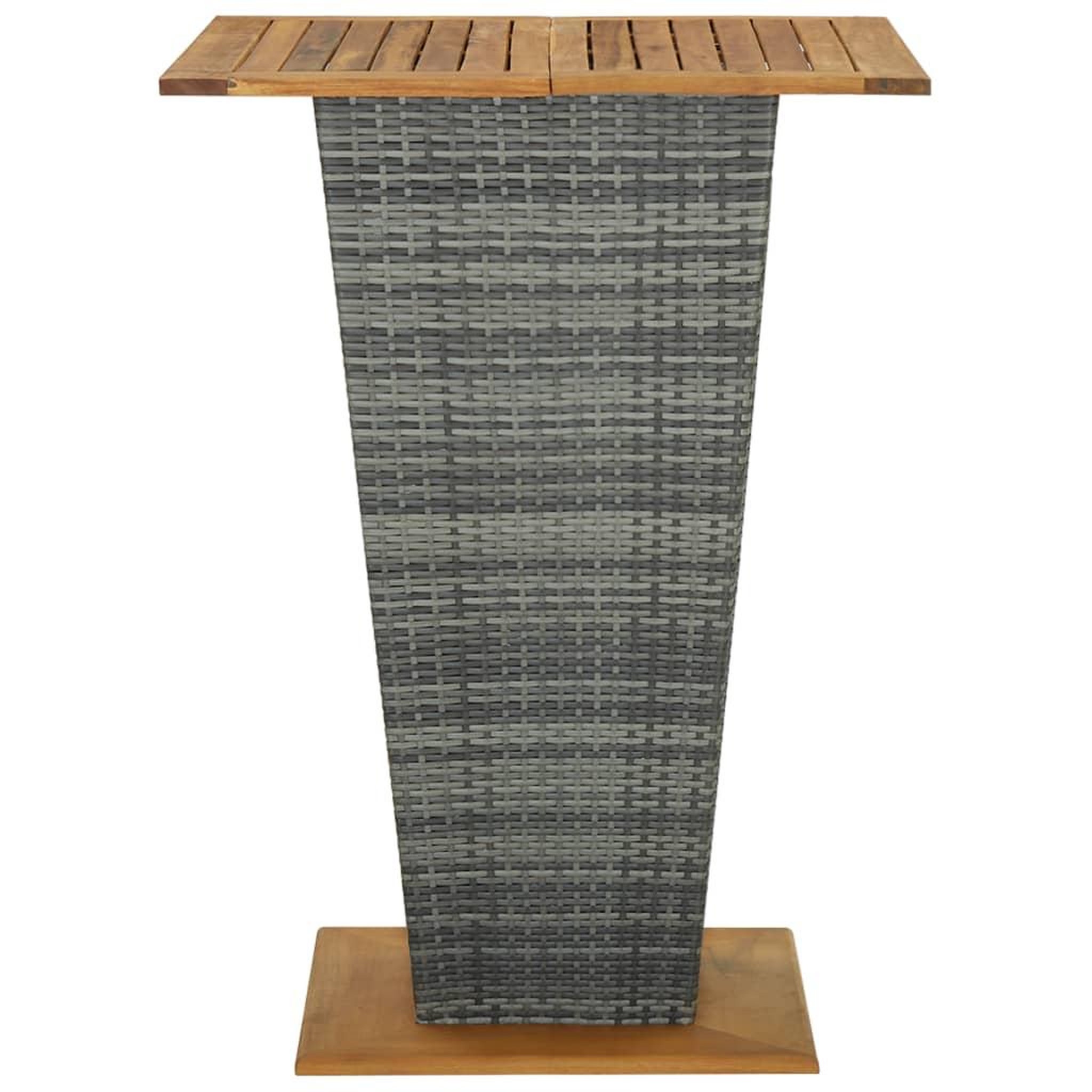 Voir la diapositive 5 : VIDAXL Ensemble de bar de jardin 5 pcs et coussins Resine tressee Gris